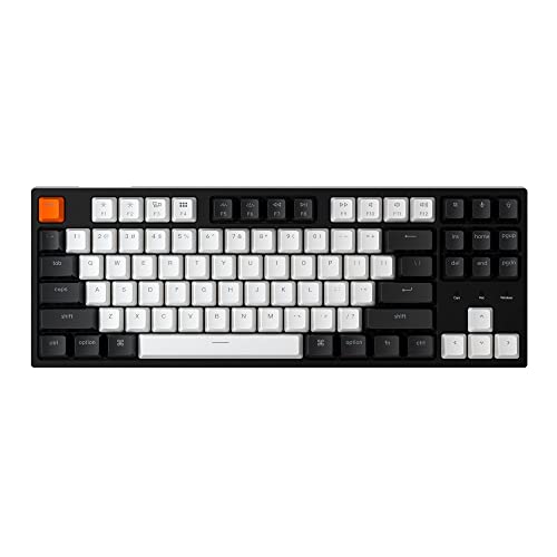 Keychron C1 Mac-Layout Kabelgebundene mechanische Tastatur, Gateron Brown Switch, weiße Hintergrundbeleuchtung, Typ-C-Kabel von Keychron