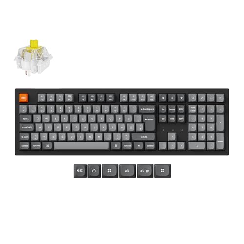 Keychron K10 Max Kabellose DE-ISO Mechanische Tastatur,QMK 2.4 GHz Bluetooth Vollgröße Weiße Hintergrundbeleuchtung Kompatibel mit Mac Windows Linux Banana Switches Keychron K10 Max Kabellose DE-ISO Mechanische Tastatur,QMK 2.4 GHz Bluetooth Vollgröße Weiße Hintergrundbeleuchtung Kompatibel mit Mac Windows Linux Banana Switches von Keychron