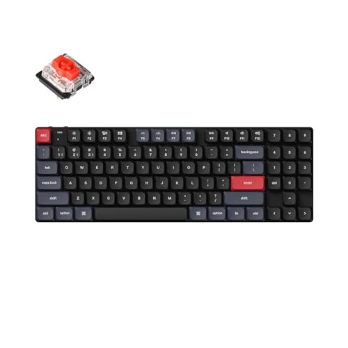 Keychron K13 Pro QMK/VIA Benutzerdefinierte Mechanische Tastatur Kabellos Ultra-Slim PBT Keycaps Roter Schalter Gateron mit Hintergrundbeleuchtung Weiß von Keychron