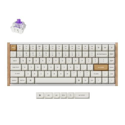 Keychron K2 HE 75% TKL ANSI Wireless Mechanische Tastatur mit Magnet-Schaltern & Hot-Swap - Bluetooth/2.4GHz/USB-C, RGB-Beleuchtung QMK-Programmierung für Mac/Win, Holzdesign Keychron K2 HE 75% TKL ANSI Wireless Mechanische Tastatur mit Magnet-Schaltern & Hot-Swap - Bluetooth/2.4GHz/USB-C, RGB-Beleuchtung QMK-Programmierung für Mac/Win, Holzdesign von Keychron