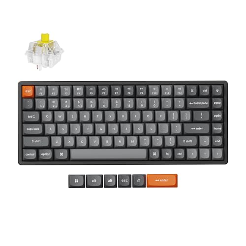 Keychron K2 MAX Custom Wireless Mechanische Tastatur 2.4 GHz/Bluetooth/USB-C, RGB, Aluminiumrahmen, QMK/VIA Programmierbare Makros, PBT Keycaps, für Mac Windows, Super Banana Switch Keychron K2 MAX Custom Wireless Mechanische Tastatur 2.4 GHz/Bluetooth/USB-C, RGB, Aluminiumrahmen, QMK/VIA Programmierbare Makros, PBT Keycaps, für Mac Windows, Super Banana Switch von Keychron