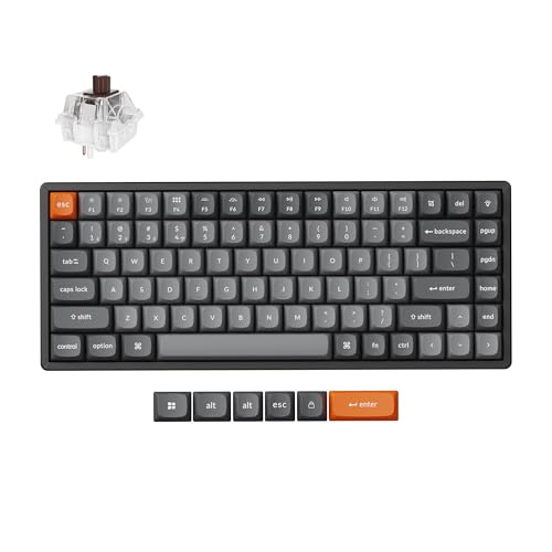 Keychron K2 MAX Custom Wireless Mechanische Tastatur 2.4 GHz/Bluetooth/USB-C, RGB, Aluminiumrahmen, QMK/VIA Programmierbare Makros, PBT Keycaps, für Mac Windows, Super Brown Switch Keychron K2 MAX Custom Wireless Mechanische Tastatur 2.4 GHz/Bluetooth/USB-C, RGB, Aluminiumrahmen, QMK/VIA Programmierbare Makros, PBT Keycaps, für Mac Windows, Super Brown Switch von Keychron