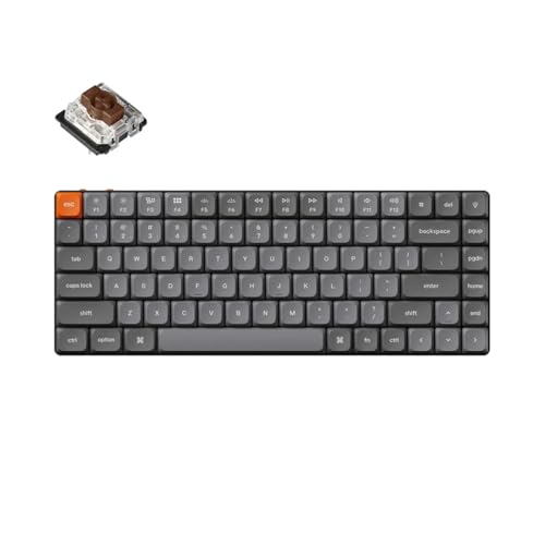 Keychron K3 Max Mechanische Tastatur QMK/VIA Kabellos Ultra-Slim Hot-Swap 75% RGB-Hintergrundbeleuchtung PBT Tastatur Computer Zubehör, Italienisches Layout, Gateron Low-Profile MX Brown Switch von Keychron