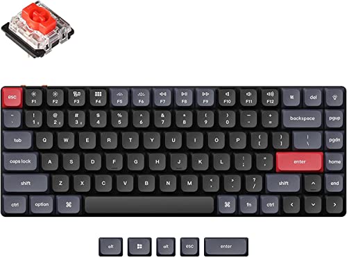 Keychron K3 Pro Ultra-Slim QMK/VIA Wireless Mechanische Tastatur, Makro programmierbar, 75% Layout weiße Hintergrundbeleuchtung mit Gateron G Pro Red Switch PBT keycap für Mac Windows Linux von Keychron