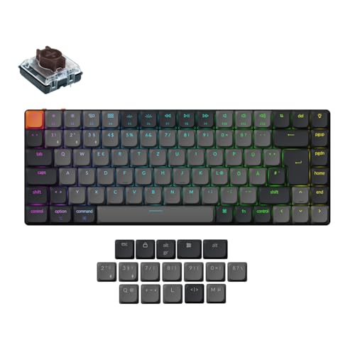 Keychron K3 QMK Version 3 Ultraflache Mechanische Tastatur - DE-ISO 75% Compact Layout Aluminiumrahmen, Bluetooth/Kabel RGB-Beleuchtung Hot-Swap & Low-Profile Brauner Switches für Mac/Windows/Linux Keychron K3 QMK Version 3 Ultraflache Mechanische Tastatur - DE-ISO 75% Compact Layout Aluminiumrahmen, Bluetooth/Kabel RGB-Beleuchtung Hot-Swap & Low-Profile Brauner Switches für Mac/Windows/Linux von Keychron
