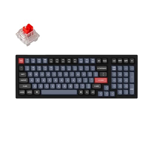Keychron K4 Pro QMK/VIA Drahtlose mechanische Tastatur Hot-swap RGB-Hintergrundbeleuchtung 96% USB Layout K Pro Roter Schalter von Keychron