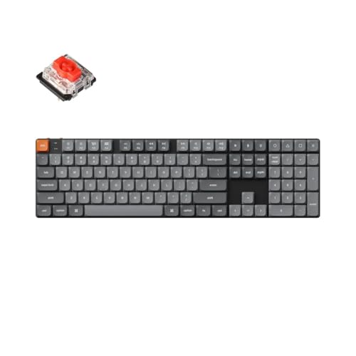 Keychron K5 Max Ultraflache kabellose mechanische Tastatur, QMK/VIA programmierbar, 3-Modus Bluetooth/2.4 GHz/Kabel mit RGB LED, Low Profile Gateron Red Switch, PBT Tastenkappen Keychron K5 Max Ultraflache kabellose mechanische Tastatur, QMK/VIA programmierbar, 3-Modus Bluetooth/2.4 GHz/Kabel mit RGB LED, Low Profile Gateron Red Switch, PBT Tastenkappen von Keychron