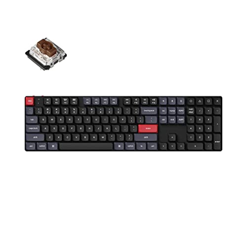 Keychron K5 Pro QMK/VIA Kabellose mechanische Tastatur, 100% Custom Programmable Macro Wired Keyboard mit Gateron Low Profile 2.0 Brown Switch, Weiß Licht, PBT Keycaps für Mac Windows von Keychron