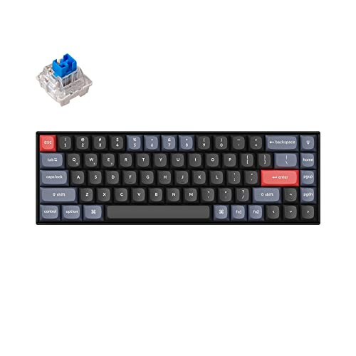 Keychron K6 Pro QMK/VIA Kabellose, mechanische Tastatur, US ANSI-Layout Hot-Swap-fähige Keychron K Pro Blauer Schalter Tastatur, 65% Layout RGB-Hintergrundbeleuchtung Office-Tastatur von Keychron
