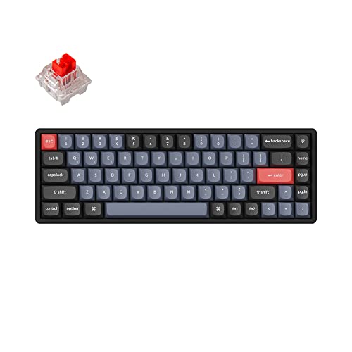 Keychron K6 Pro Wireless Custom Mechanical Keyboard, QMK programmierbares Makro, Hot-Swap-fähiger Keychron K Pro Roter Schalter, 65% US-Layout Aluminium RGB hintergrundbeleuchtete Gaming Tastatur Keychron K6 Pro Wireless Custom Mechanical Keyboard, QMK programmierbares Makro, Hot-Swap-fähiger Keychron K Pro Roter Schalter, 65% US-Layout Aluminium RGB hintergrundbeleuchtete Gaming Tastatur von Keychron