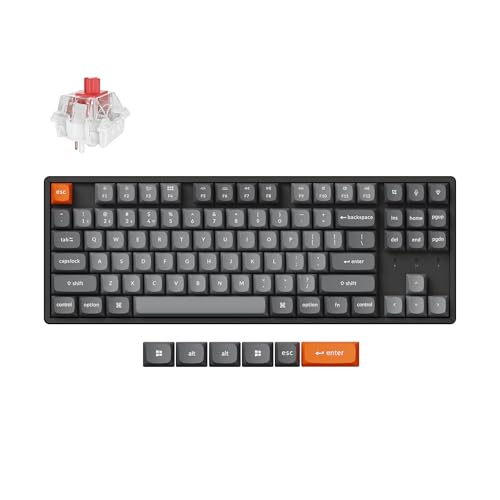 Keychron K8 Max Custom Wireless Mechanische Tastatur 2.4 GHz/Bluetooth/USB-C, Hot-swap, RGB, Aluminiumrahmen, QMK/VIA Programmierbare Makros, PBT Keycaps, für Mac Windows, Super Red Switch Keychron K8 Max Custom Wireless Mechanische Tastatur 2.4 GHz/Bluetooth/USB-C, Hot-swap, RGB, Aluminiumrahmen, QMK/VIA Programmierbare Makros, PBT Keycaps, für Mac Windows, Super Red Switch von Keychron