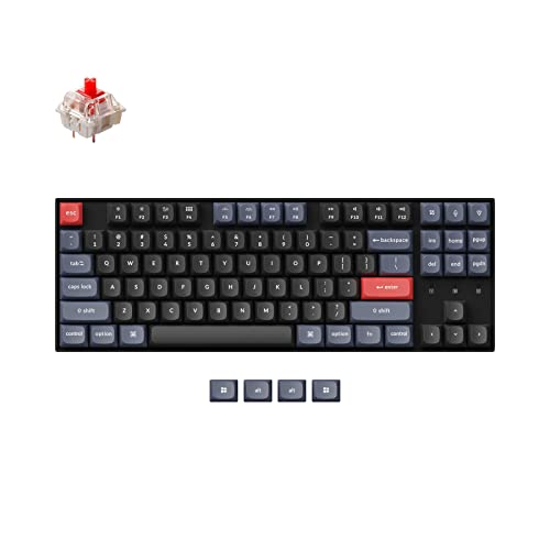 Keychron K8 Pro Kabellose mechanische Tastatur, TKL US Layout QMK/VIA Programmierbar Bluetooth/Kabelgebundene Hintergrundbeleuchtung Weiß Hot-swap-fähiger Gateron G Pro Roter Schalter Keychron K8 Pro Kabellose mechanische Tastatur, TKL US Layout QMK/VIA Programmierbar Bluetooth/Kabelgebundene Hintergrundbeleuchtung Weiß Hot-swap-fähiger Gateron G Pro Roter Schalter von Keychron