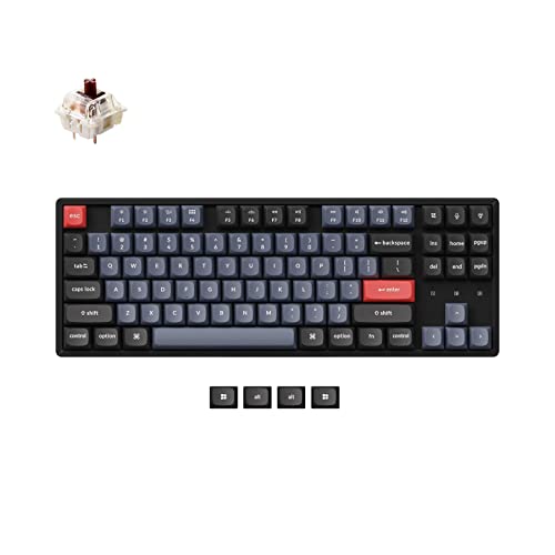 Keychron K8 Pro QMK/Via Mechanische Tastatur, kabellos, Hot-Programmierbar, TKL mit Gateron G Pro Brown-Schalter, RGB-Licht, PBT-Tasten für Mac Windows Linux von Keychron