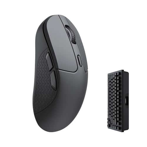 Keychron M3 4000 Hz Kabellose optische Maus Bluetooth 5.1/2.4 GHz/USB, Leichtgewicht 79g, programmierbar, PixArt 3395 Sensor mit bis zu 26K DPI/ 650 IPS für Windows Mac Linux - Schwarz Keychron M3 4000 Hz Kabellose optische Maus Bluetooth 5.1/2.4 GHz/USB, Leichtgewicht 79g, programmierbar, PixArt 3395 Sensor mit bis zu 26K DPI/ 650 IPS für Windows Mac Linux - Schwarz von Keychron