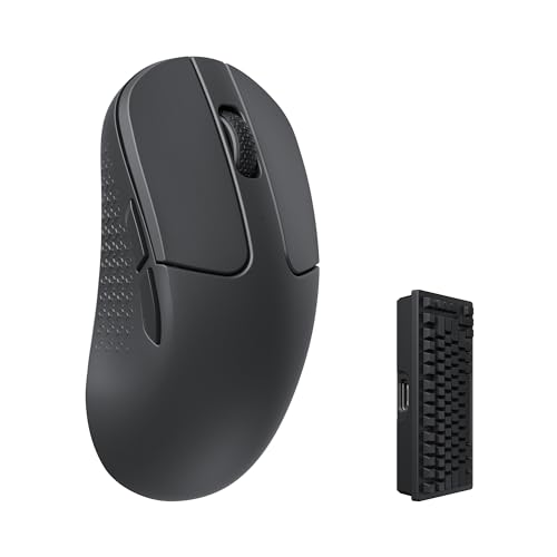 Keychron M3 Mini Kabellose Maus, PAW3395-Sensor mit programmierbarer Makrotaste 26.000 DPI, 4000Hz 2.4GHz Bluetooth 5.1, 55 g, ultraleichtes ergonomisches Design – Schwarz Keychron M3 Mini Kabellose Maus, PAW3395-Sensor mit programmierbarer Makrotaste 26.000 DPI, 4000Hz 2.4GHz Bluetooth 5.1, 55 g, ultraleichtes ergonomisches Design – Schwarz von Keychron