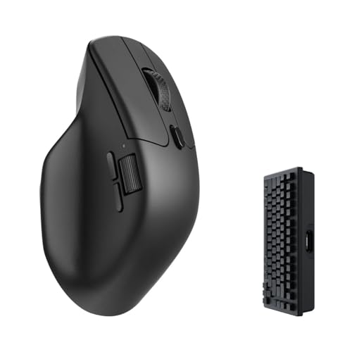Keychron M6 4000 Hz Kabellose optische Maus Bluetooth 5.1/2.4 GHz/USB, Leichtgewicht 78g, programmierbar, PixArt 3395 Sensor mit bis zu 26K DPI/ 650 IPS für Windows Mac Linux - Schwarz Keychron M6 4000 Hz Kabellose optische Maus Bluetooth 5.1/2.4 GHz/USB, Leichtgewicht 78g, programmierbar, PixArt 3395 Sensor mit bis zu 26K DPI/ 650 IPS für Windows Mac Linux - Schwarz von Keychron