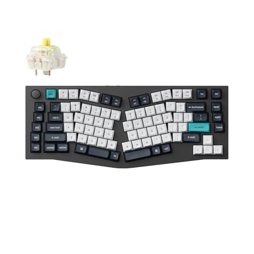 Keychron Q10 Max Kabellose Mechanische Tastatur, QMK/VIA programmierbarer Knopf, 2.4 GHz/Bluetooth/Kabel, RGB LED, Aluminium Ergonomisch für Mac Windows, Gateron Banana Switch - Schwarz von Keychron