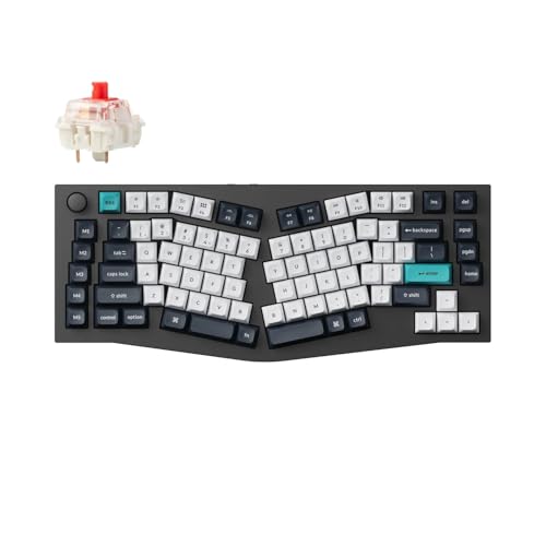 Keychron Q10 Max Kabellose Mechanische Tastatur, QMK/VIA programmierbarer Knopf, 2.4 GHz/Bluetooth/Kabel, RGB LED, Aluminium Ergonomisch für Mac Windows, Gateron Red Switch - Schwarz von Keychron