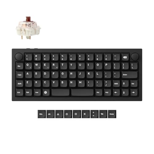 Keychron Q15 Max Kabellose Mechanische Tastatur, QMK/VIA Programmierbarer Knopf 2.4 GHz/Bluetooth 5.1/USB, Kompakt, RGB LED, Hot-Swap mit Gateron Brown Schalter für Mac Windows Linux - Schwarz Keychron Q15 Max Kabellose Mechanische Tastatur, QMK/VIA Programmierbarer Knopf 2.4 GHz/Bluetooth 5.1/USB, Kompakt, RGB LED, Hot-Swap mit Gateron Brown Schalter für Mac Windows Linux - Schwarz von Keychron