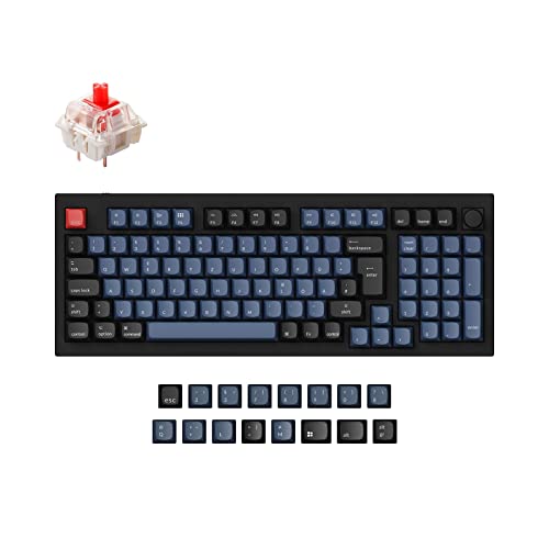 Keychron Q5 Wired Custom Mechanische Tastatur Knob Version 96% deutsches DE ISO Layout QMK/VIA Programmierbare Makros mit Hot-swap-fähiger Gateron G Pro Roter Schalter von Keychron