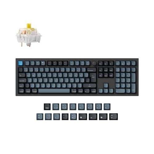 Keychron Q6 Pro QMK Benutzerdefinierte kabellose mechanische Bluetooth-Tastatur, deutsches DE-ISO-Layout, programmierbarer Knopf, RGB-Hintergrundbeleuchtung, Hot-Swap-fähiger K Pro-Bananenschalter von Keychron