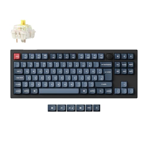 Keychron V3 Max QMK/VIA Drahtlose Mechanische Tastatur,DE-ISO Layout 87 Tasten RGB Bluetooth/2.4 GHz/Wired Hot-Swappable Gateron Banane Switch für Mac Windows Linux Keychron V3 Max QMK/VIA Drahtlose Mechanische Tastatur,DE-ISO Layout 87 Tasten RGB Bluetooth/2.4 GHz/Wired Hot-Swappable Gateron Banane Switch für Mac Windows Linux von Keychron