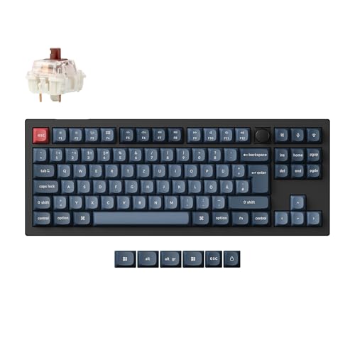 Keychron V3 Max QMK/VIA Drahtlose Mechanische Tastatur,DE-ISO Layout 87 Tasten RGB Bluetooth/2.4 GHz/Wired Hot-Swappable Gateron Brauner Switch für Mac Windows Linux Keychron V3 Max QMK/VIA Drahtlose Mechanische Tastatur,DE-ISO Layout 87 Tasten RGB Bluetooth/2.4 GHz/Wired Hot-Swappable Gateron Brauner Switch für Mac Windows Linux von Keychron