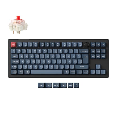 Keychron V3 Max QMK/VIA Drahtlose Mechanische Tastatur,DE-ISO Layout 87 Tasten RGB Bluetooth/2.4 GHz/Wired Hot-Swappable Gateron Roter Switch für Mac Windows Linux Keychron V3 Max QMK/VIA Drahtlose Mechanische Tastatur,DE-ISO Layout 87 Tasten RGB Bluetooth/2.4 GHz/Wired Hot-Swappable Gateron Roter Switch für Mac Windows Linux von Keychron