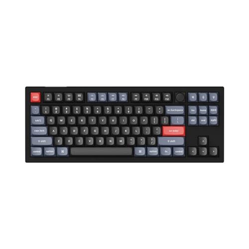 Keychron V3 QMK/VIA Mechanische Tastatur mit knob, Hot-Swappable, 80% Layout, Custom Programmable Macro, 1000 Hz, Keychron K Pro Red Switch, Hintergrundbeleuchtung RGB, PBT Keycaps für Mac Windows von Keychron