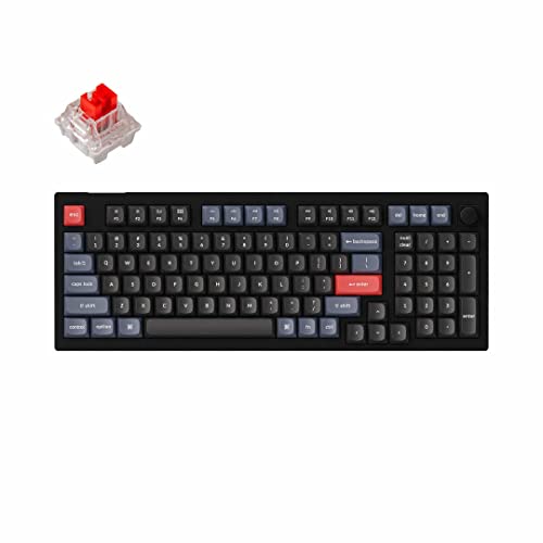 Keychron V5 QMK/VIA Mechanische Tastatur mit knob, Hot-Swappable, 96% Layout, Custom Programmable Macro, 1000 Hz, Keychron K Pro Red Switch, Hintergrundbeleuchtung RGB, PBT Keycaps für Mac Windows Keychron V5 QMK/VIA Mechanische Tastatur mit knob, Hot-Swappable, 96% Layout, Custom Programmable Macro, 1000 Hz, Keychron K Pro Red Switch, Hintergrundbeleuchtung RGB, PBT Keycaps für Mac Windows von Keychron