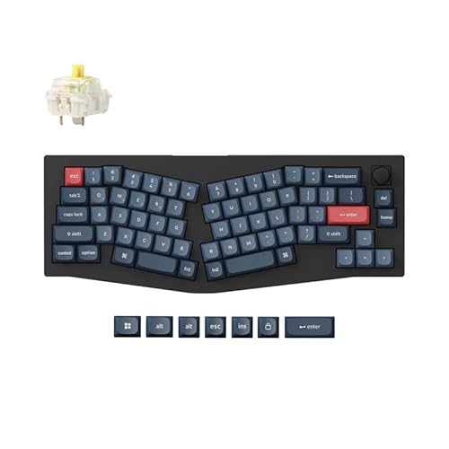 Keychron V8 Max Kabellose Mechanische Tastatur, QMK/VIA Programmierbarer Knopf 2.4 GHz/Bluetooth 5.1/USB, Kompakt, RGB LED, Hot-Swap mit Gateron Banana Switch für Mac Windows Linux - Schwarz Keychron V8 Max Kabellose Mechanische Tastatur, QMK/VIA Programmierbarer Knopf 2.4 GHz/Bluetooth 5.1/USB, Kompakt, RGB LED, Hot-Swap mit Gateron Banana Switch für Mac Windows Linux - Schwarz von Keychron