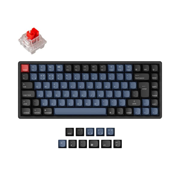 TAT Keychron K2 Pro - Gaming-Tastatur schwarz/blau, DE-Layout, Gate... von Keychron