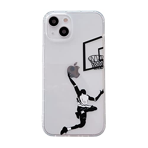 Keyihan Transparente Hülle für iPhone 15 Pro Max 6,7 Zoll, Slam Dunk Basketball Muster Case für Fans, Weich TPU Silikon HandyHülle, Dünn Slim Durchsichtig Klare Design Schutzhülle Stoßfest Anti-Kratz von Keyihan