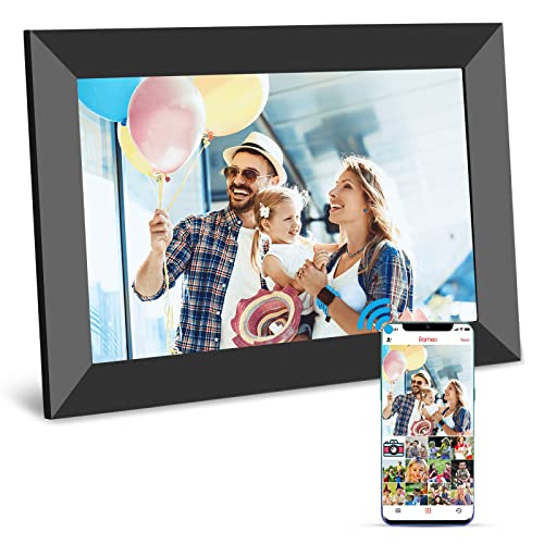 Digital Picture Frame WiFi 10.1 inch IPS Touch Screen high-Definition Display Digital Photo Frame, 16GB Storage, Easy to use, Auto-Rotate, Share Photos and Videos Through Frameo APP, Wall Mountable von Keyoung