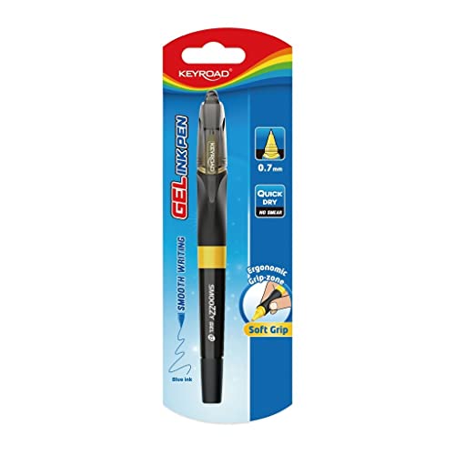 Keyroad Gelschreiber Kugelschreiber 0,7 mm/ 1 Stück/Loch zum Aufhängen Blister/das Büro Vorschule und Schule/Mischfarben von Keyroad