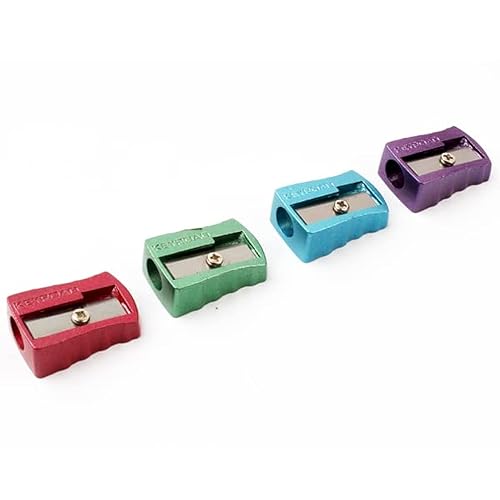 Keyroad Metall-Anspitzer, Bleistiftspitzer Metal-Colourfull, Einzeln Spitzer / 36er Pack - 36 Stück/Farbmix von Keyroad