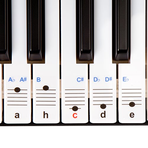 durchsichtige, ablösbare Keysies-Aufkleber für die Klavier- und Keyboardtastatur – mit praktischer Anleitung. von Keysies