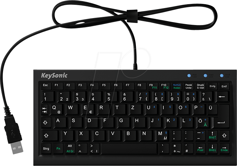 KEYSON ACK3401U - Tastatur, USB, schwarz von Keysonic