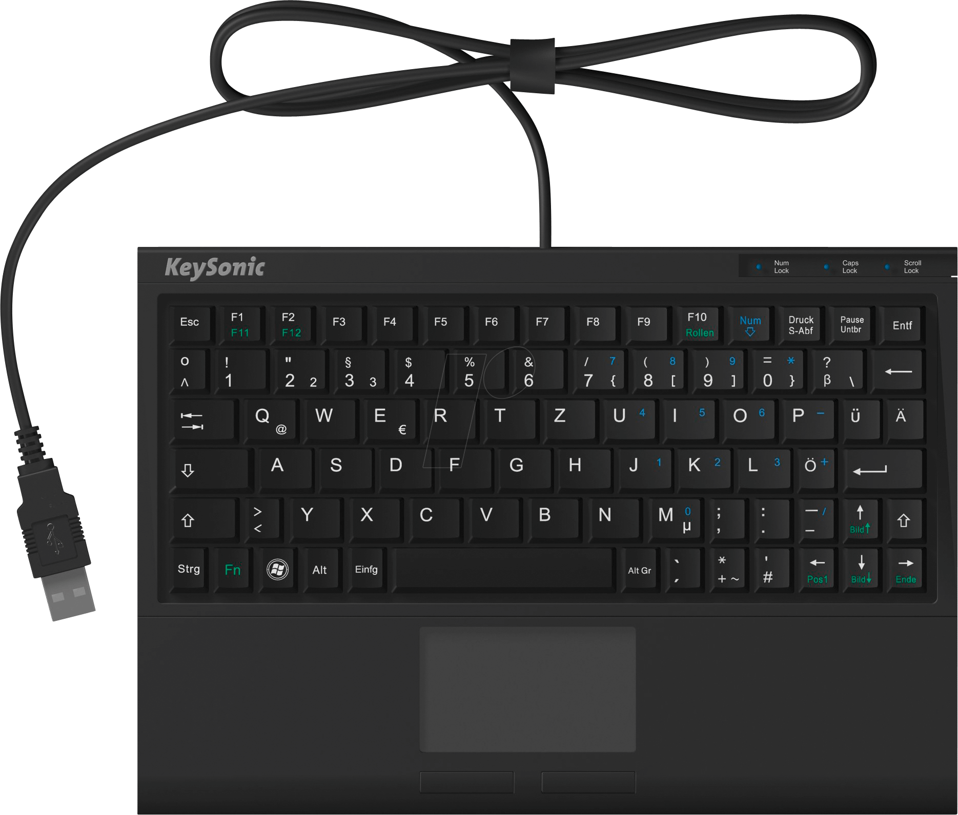 KEYSON ACK3410 - Tastatur, USB, schwarz, mini KEYSON ACK3410 - Tastatur, USB, schwarz, mini von Keysonic