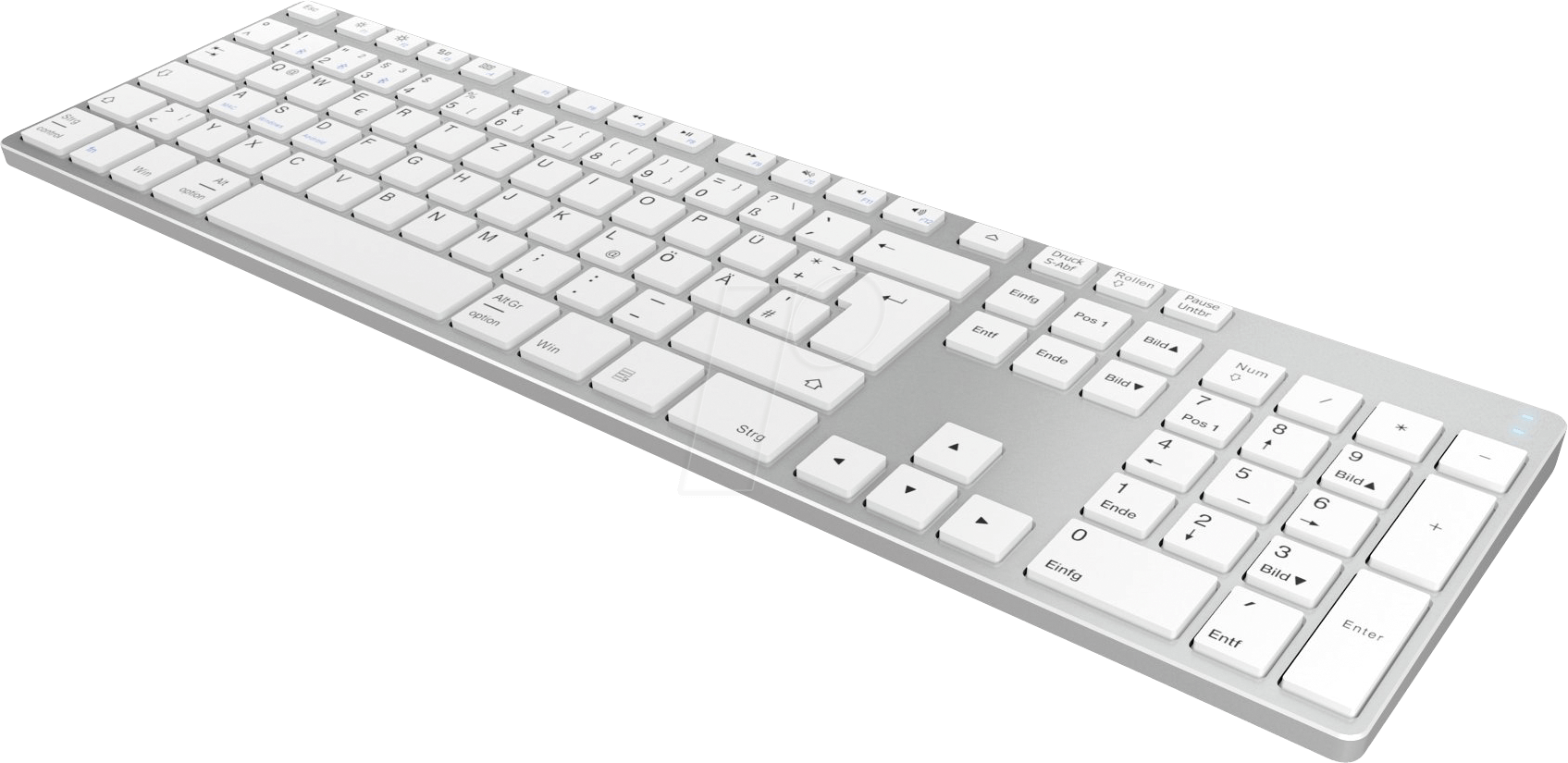 KEYSONIC 60395 - Tastatur, Bluetooth, silber von Keysonic