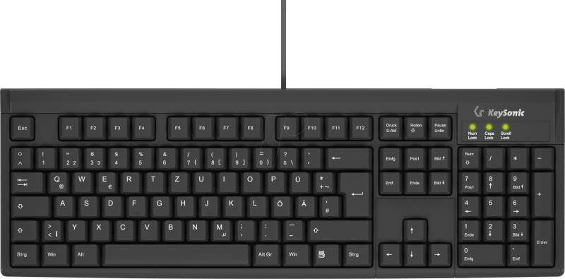 KEYSONIC 61083 - Tastatur, USB, IPX7, schwarz von Keysonic
