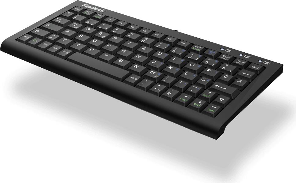 KeySonic ACK-3401U (UK) Tastatur USB QWERTY UK Englisch Schwarz (ACK-3401U (UK)) von Keysonic