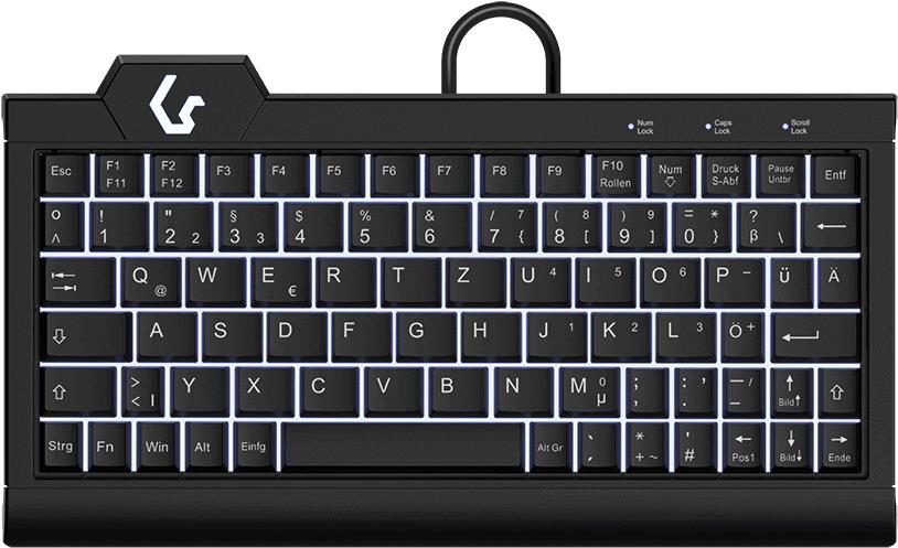 KeySonic KSK-3010ELC (DE) Tastatur USB QWERTZ Deutsch Schwarz (KSK-3010ELC (DE)) von Keysonic