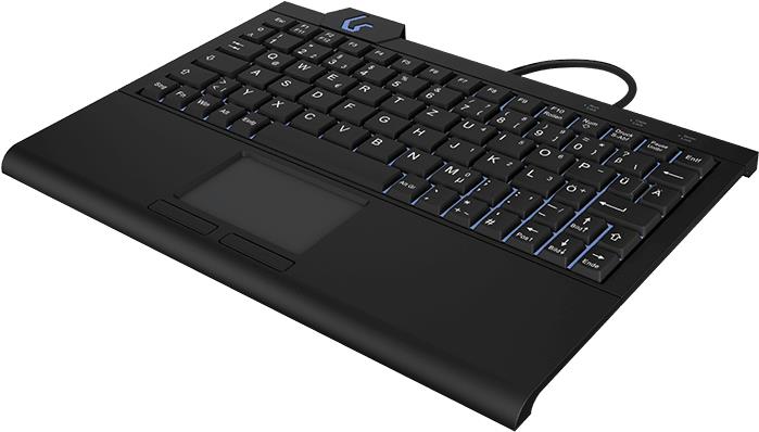 KeySonic KSK-3210ELU (DE) Tastatur USB QWERTZ Deutsch Schwarz (KSK-3210ELU (DE)) von Keysonic
