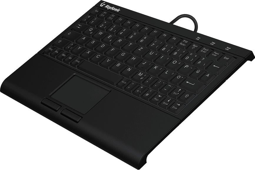 KeySonic KSK-3211ELU (DE) Tastatur USB QWERTZ Deutsch Schwarz (KSK-3211ELU (DE)) von Keysonic