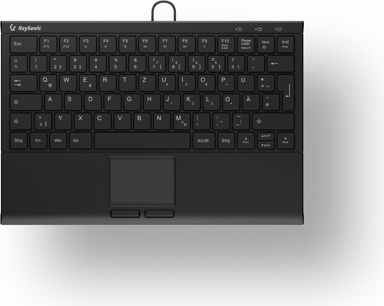KeySonic KSK-5211ELU (DE) Tastatur USB QWERTZ Deutsch Schwarz (KSK-5211ELU (DE)) von Keysonic