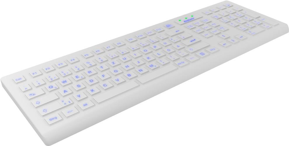 KeySonic KSK-8031INEL Tastatur USB QWERTZ Deutsch Weiß (KSK-8031INEL-WH) von Keysonic