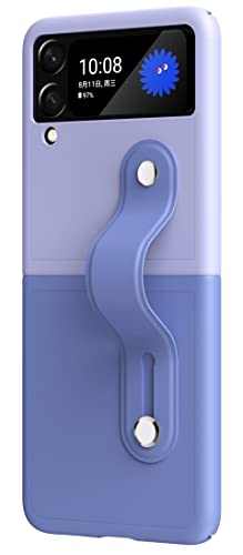 Keyyo Handy-Schutzhülle für Samsung Galaxy Z Flip 3, PC-Schutzhülle mit Handgelenkständer, Violett Keyyo Handy-Schutzhülle für Samsung Galaxy Z Flip 3, PC-Schutzhülle mit Handgelenkständer, Violett von Keyyo