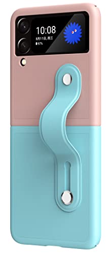 Keyyo Handy-Schutzhülle für Samsung Galaxy Z Flip 3, PC-Schutzhülle mit Handgelenk-Ständer, Rosa Keyyo Handy-Schutzhülle für Samsung Galaxy Z Flip 3, PC-Schutzhülle mit Handgelenk-Ständer, Rosa von Keyyo