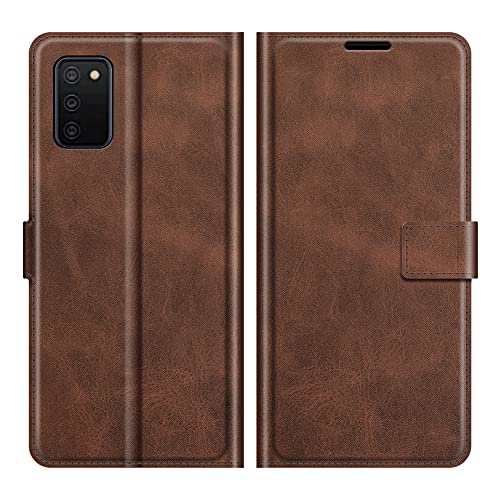 Klapphülle für Samsung A03S Hüllen PU Leder Wallet Schutzhülle Schutz Mobiltelefon Flip Back Cover für Samsung Galaxy A03S A037G 2021 Tasche Handy Zubehör (Brown) von Kezaizhe